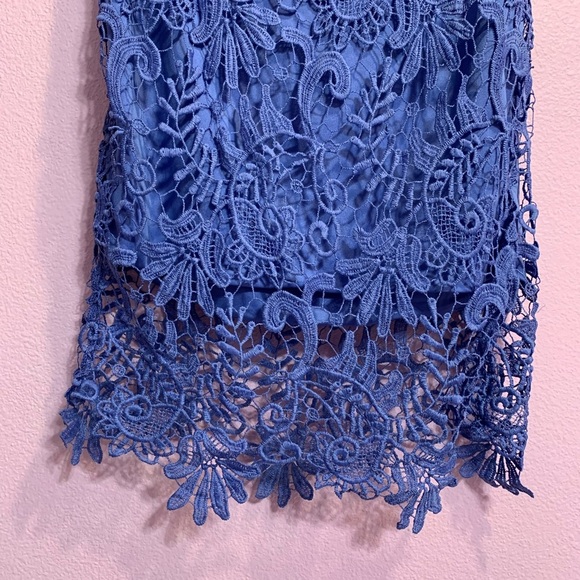 VTG bebe Blue crochet lace skirt 00 - Picture 4 of 11